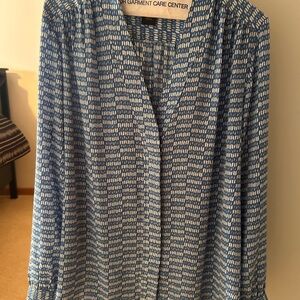 Blue Patterned Women's Top